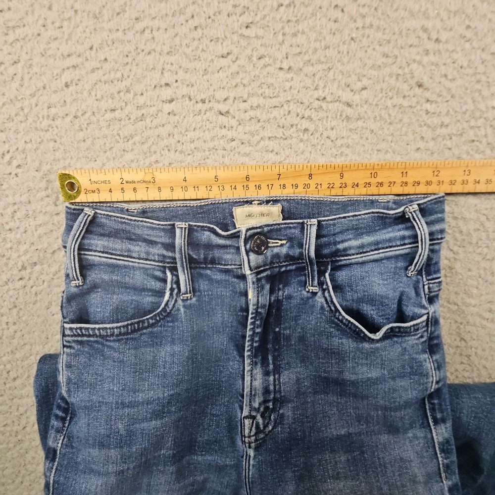 Mother The Hustler Ankle Flare Jeans Womens 25 Blue Fade Denim Made in USA - Picture 16 of 16